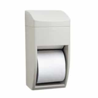 Matrix Gray Plastic Dual Roll Toilet Paper Dispenser