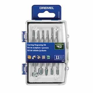 Carving & Engraving Kit for Rotary Tool, 11 Piece