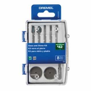 Glass & Stone Kit for Rotary Tool, 8 Piece