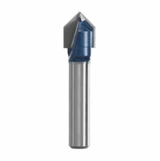 3/8-in x 7/16-in V-Groove Router Bit, Carbide Tipped