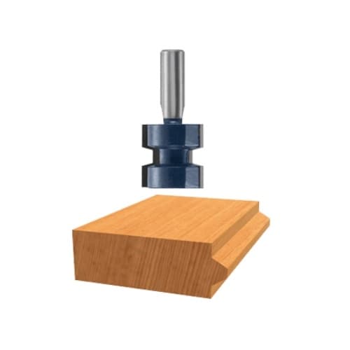 1-1/4-in x 1-1/4-in Wedge Tongue Router Bit, Carbide Tipped