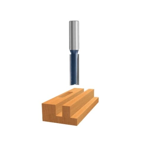 5/16-in x 1-in Straight Router Bit, Carbide Tipped, 2-Flute