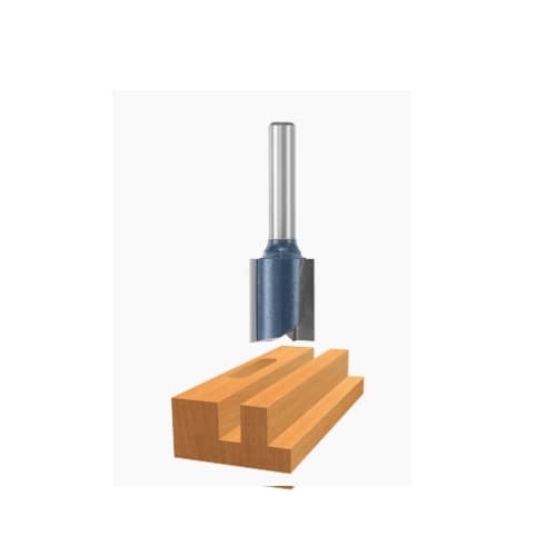 Bosch 1/2-in x 1-in Straight Router Bit, Carbide Tipped, 2-Flute