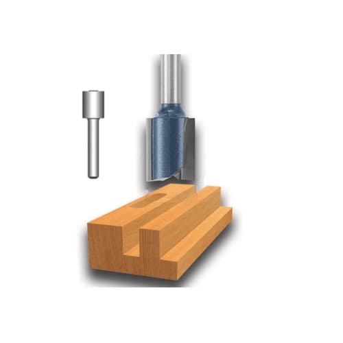 5/8-in x 3/4-in Straight Router Bit, Carbide Tipped, 2-Flute