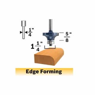 3/8-in x 5/8-in Roundover Router Bit, Carbide Tipped, 1-Flute