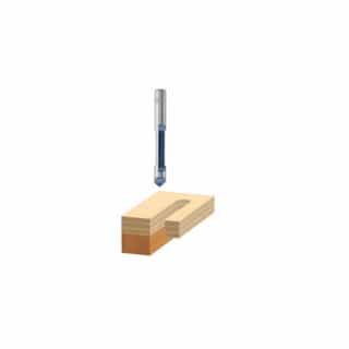 Bosch 1/2-in x 2-in Straight Bit, Carbide Tipped, 1-Flute, Pilot Panel