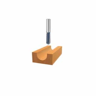 Bosch 1/4-in x 1/2-in Extended Round Nose Bit, Carbide Tipped, 2-Flute