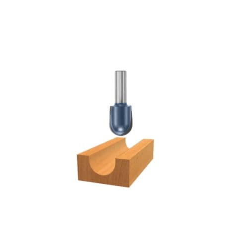 Bosch 1/2-in x 1 in Extended Round Nose Bit, Carbide Tipped, 2-Flute