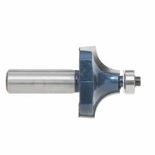 1/2-in x 11/16-in Roundover Router Bit, Carbide Tipped, 2-Flute