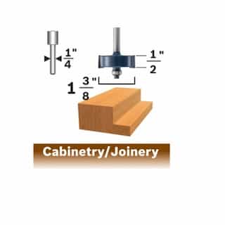1/2-in x 1/2-in Rabbeting Router Bit, Carbide Tipped, 1-Flute, 1/2-Dia