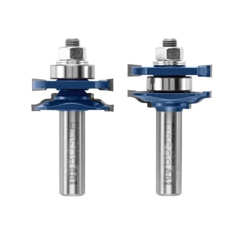 Ogee Stile and Rail Bit Set, Carbide Tipped, 2 PC.