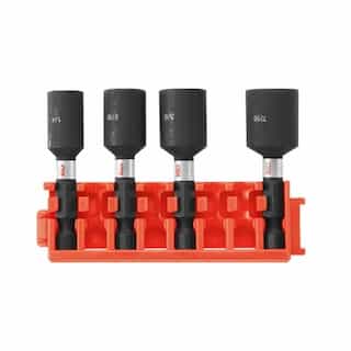 Bosch 4 pc. Impact Tough Nutsetters w/ Clip, Magnetic, Variety