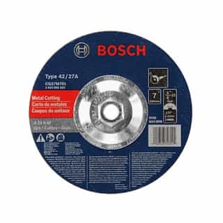 Bosch 7-in Abrasive Wheel, Metal Cutting, Type 27, 24 Grit