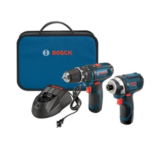 3/8-in Hammer Drill/Driver & Impact Driver Kit w/ Batteries, 12V