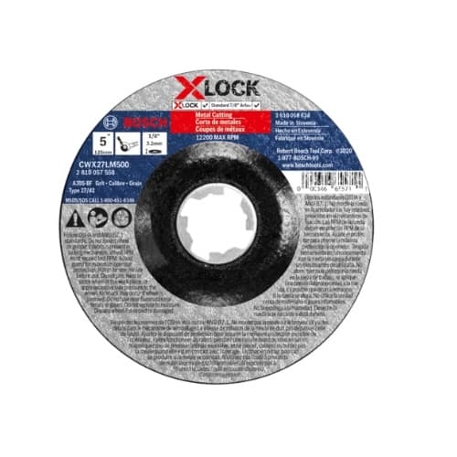Bosch 5-in x 1/8-in X-LOCK Abrasive Wheel, Metal Cutting, Type 27A, 30 Grit