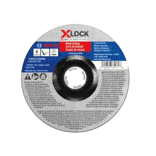 Bosch 6-in x 1/8-in X-LOCK Abrasive Wheel, Metal Cutting, Type 27A, 30 Grit