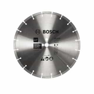 Bosch 14-in Standard Diamond Blade, Segmented Rim, Soft Materials
