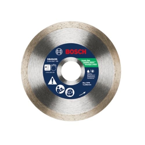 Bosch 4-1/2-in Standard Diamond Blade, Continuous Rim, Clean Cut