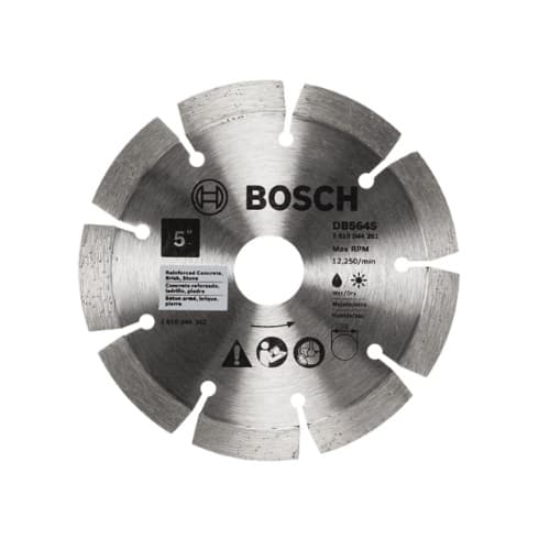 Bosch 5-in Standard Diamond Blade, Segmented Rim, Hard Materials