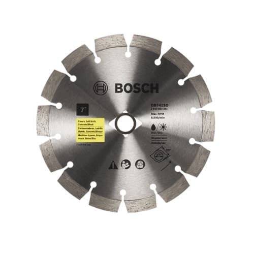 Bosch 7-in Standard Diamond Blade, Segmented Rim, Rough Cut