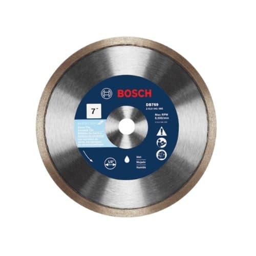 Bosch 7-in Rapido Premium Diamond Blade, Continuous Rim, Glass Tile