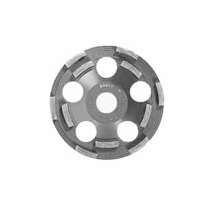 5-in Diamond Cup Wheel, Segmented, Double Row, Coating Removal