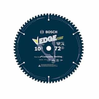 Bosch 10-in Edge Circular Saw Blade, Composite Decking, 72 Tooth