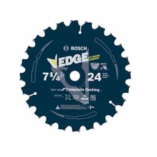 7-1/4-in Edge Circular Saw Blade, Composite Decking, 24 Tooth