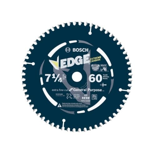 Bosch 7-1/4-in Edge Circular Saw Blade, Extra Fine Finish, 60 Tooth