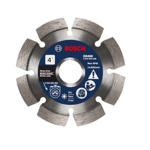 Bosch 4-in Premium Tuckpointing Diamond Blade, Segmented, Single Blade