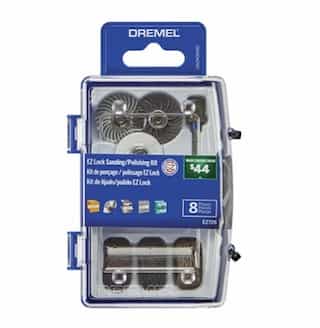 EZ726-01 EZ Lock Sanding & Polishing Kit for Rotary Tool, 8 Piece