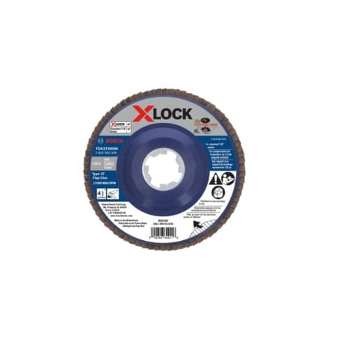 4-1/2-in X-LOCK Flap Disc, Type 27, 60 Grit