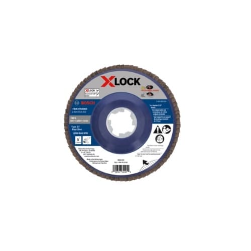 5-in X-LOCK Flap Disc, Type 27, 60 Grit