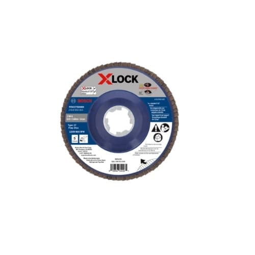5-in X-LOCK Flap Disc, Type 27, 80 Grit