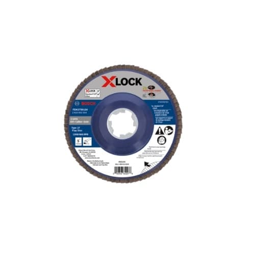 5-in X-LOCK Flap Disc, Type 27, 120 Grit