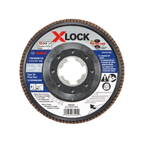 Bosch 4-1/2-in X-LOCK Flap Disc, Type 29, 120 Grit