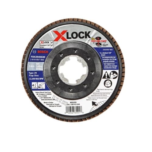Bosch 4-1/2-in X-LOCK Flap Disc, Type 29, 40 Grit