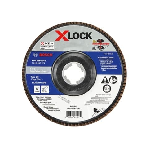 6-in X-LOCK Flap Disc, Type 29, 40 Grit