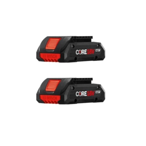 4.0 Ah CORE18V Compact Lithium-Ion Battery, 18V, 2-Pack