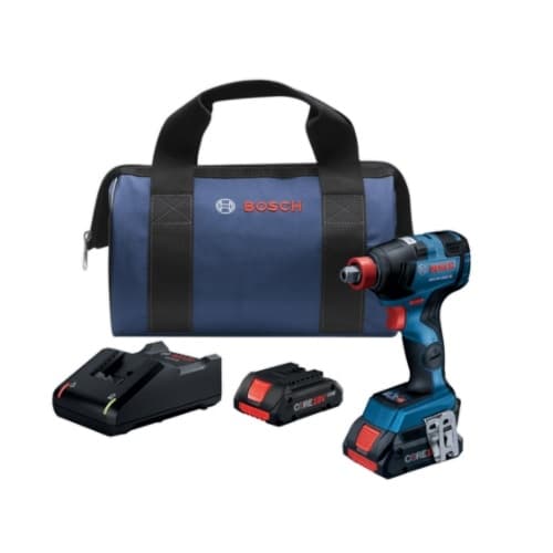 Bosch 1/4-in & 1/2-in Brushless Bit/Socket Impact Driver w/ Compact Batteries