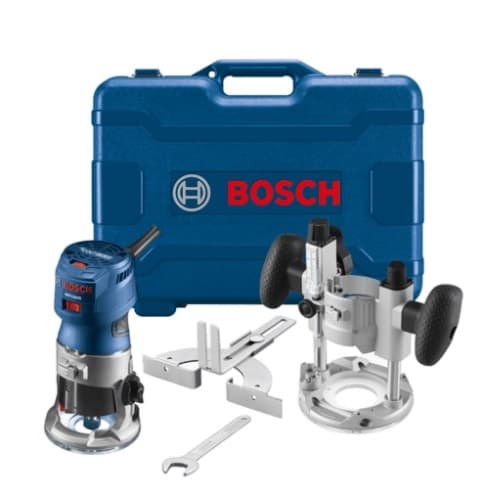 Bosch Variable Speed Palm Router Combination Kit w/ LED, 120V