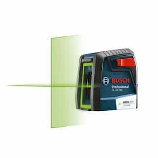 Bosch Self-Leveling Cross-Line Laser, Green Beam, 40-ft Max