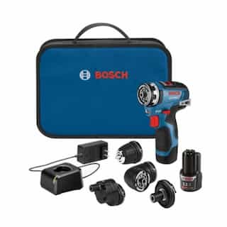 Bosch Brushless Chameleon Drill/Driver w/ Flexiclick System & Batteries, 12V