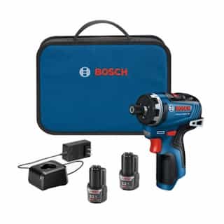 Bosch 1/4-in Two-Speed Hex Screwdriver Kit w/ Batteries, 12V
