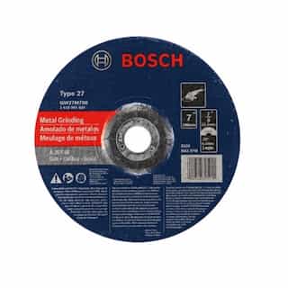 Bosch 7-in Abrasive Wheel, Metal Grinding, Type 27, 30 Grit, 7/8 Arbor