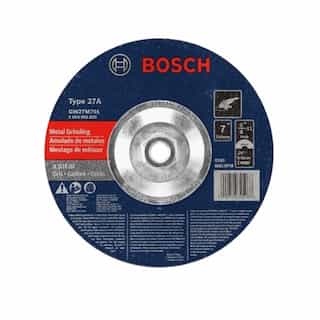 Bosch 7-in Abrasive Wheel, Metal Grinding, Type 27, 30 Grit, 5/8-11 Arbor
