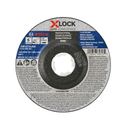 Bosch 5-in X-LOCK Metal Grinding Wheel, Arbor Type 27, 24 Grit