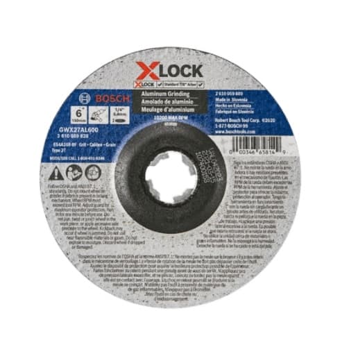 Bosch 6-in X-LOCK Metal Grinding Wheel, Arbor Type 27, 24 Grit