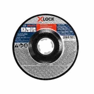 5-in X-LOCK Abrasive Wheel, Metal Grinding, Type 27, 30 Grit