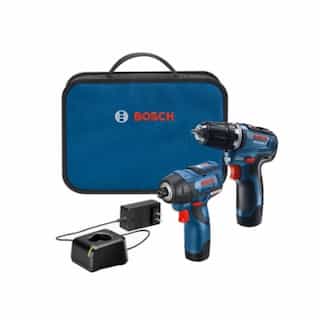 Bosch 3/8-in Drill/Driver & 1/4-in Hex Impact Driver w/ Batteries, 12V